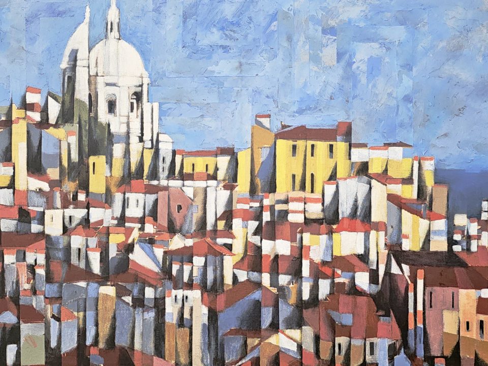 Lisboa — Geometria da Saudade — pintura original de Rui Carruço