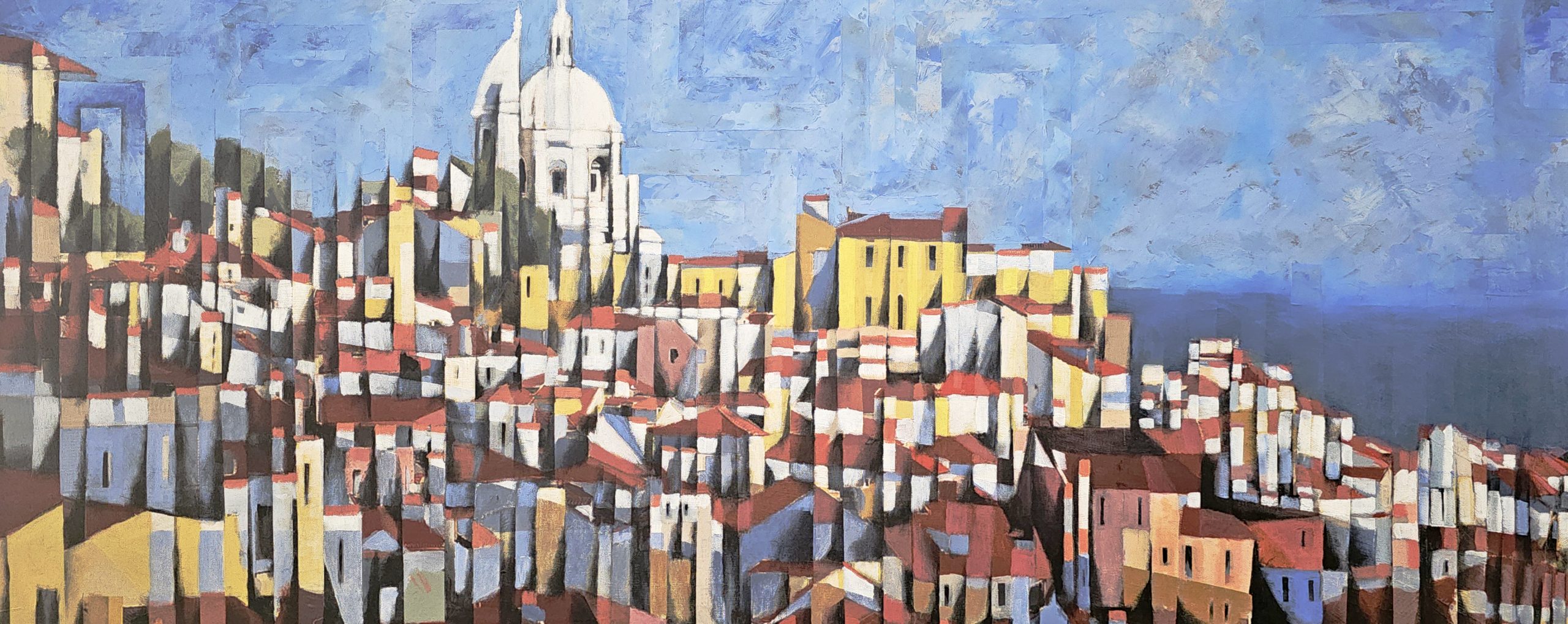 Lisboa — Geometria da Saudade — pintura original de Rui Carruço