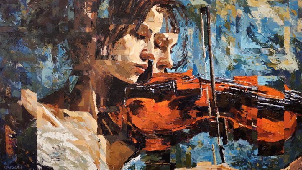 Linhas que Sonham Música — pintura original de Rui Carruço