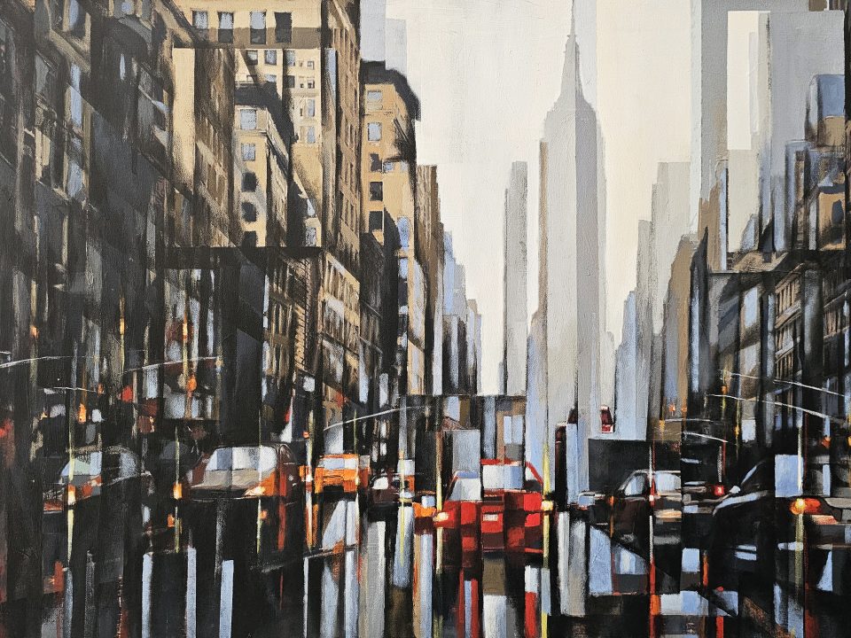 Luzes em Movimento — pintura original de Rui Carruço