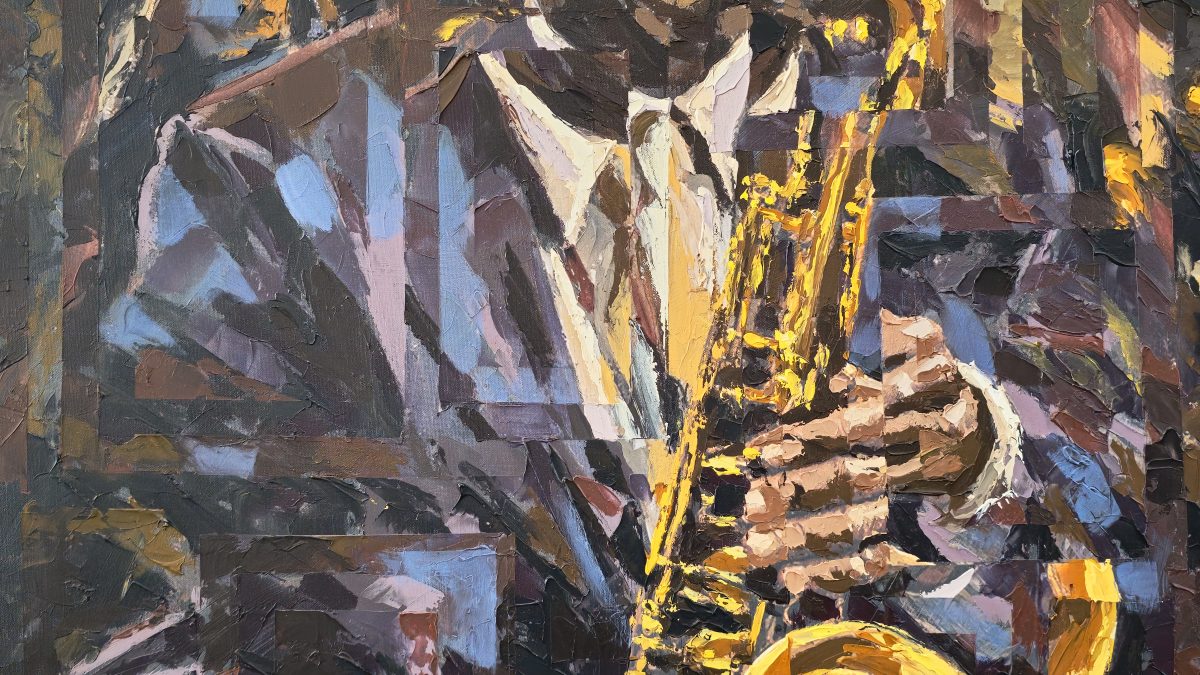 Notas que se Arrastam na Luz — pintura original de Rui Carruço