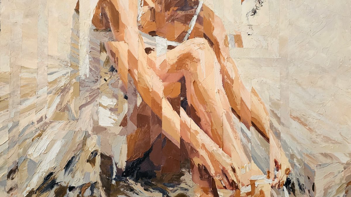 Delicadeza antes da dança — pintura original de Rui Carruço